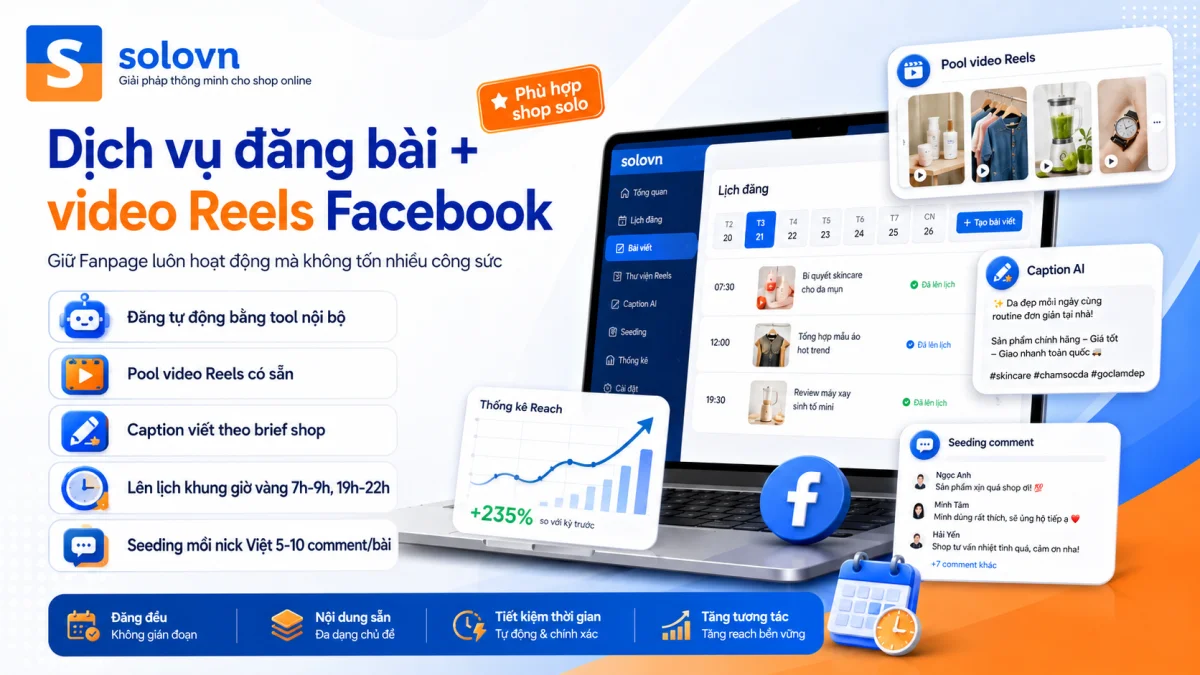 Dịch vụ đăng bài Facebook và đăng video lên Reels
